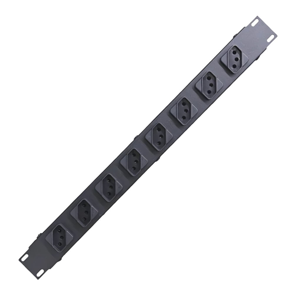 Régua Padrão Rack 19" com 8 Tomadas 10A